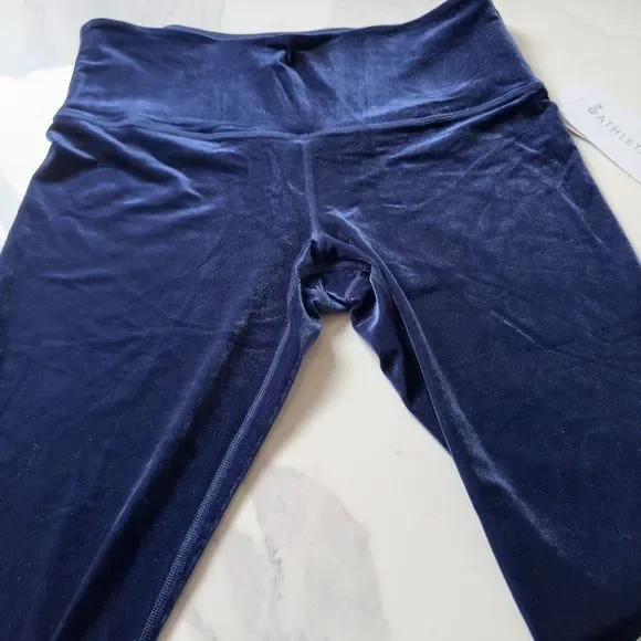 Athlete Elation Velvet Legging Cobalt Blue 1X - Picture 3 of 3